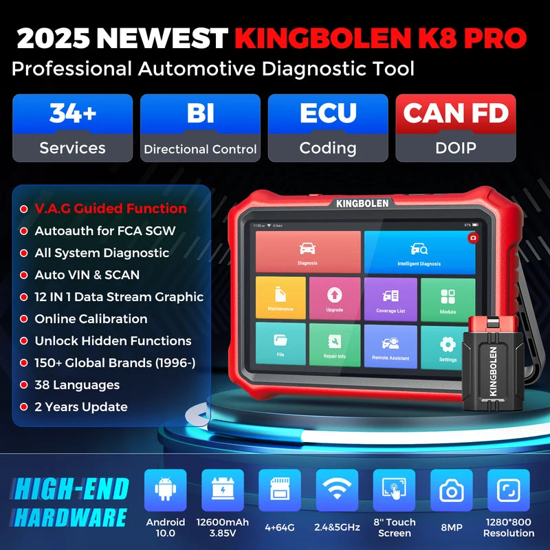 All System Car Diagnostic Scanner with ECU Coding & Lifetime Updates