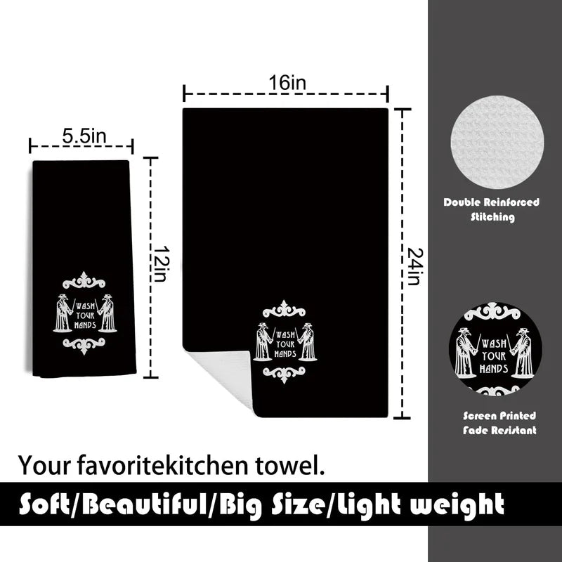 Halloween Hand Towels for Bathroom Kitchen Gothic Horror Decor
