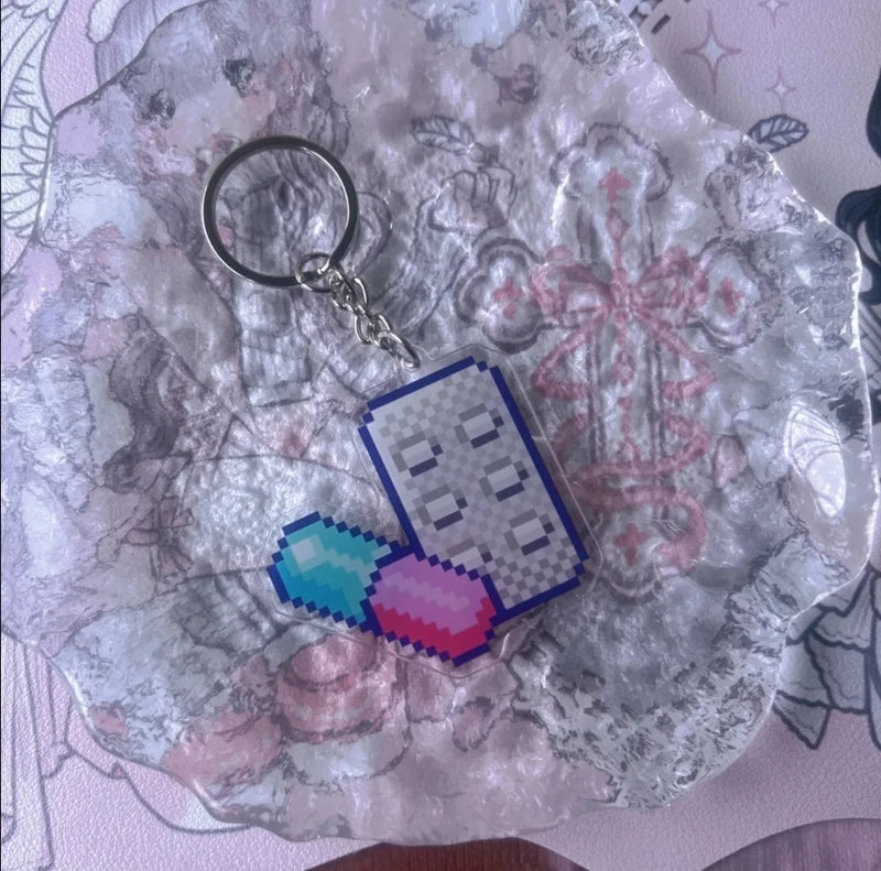 Needy Girl Overdose Star Keychain Acrylic Stand Card Decor Cute Collectible Toy