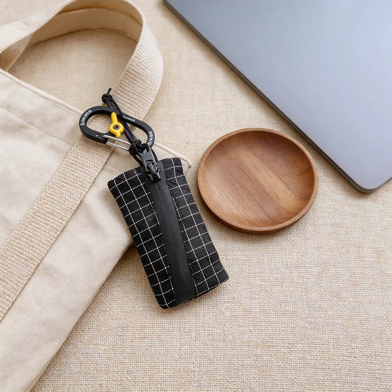 Ultralight Trail Coin Pouch - Upcycled Gridstop Zip EDC Holder for Backpacking and Travel
