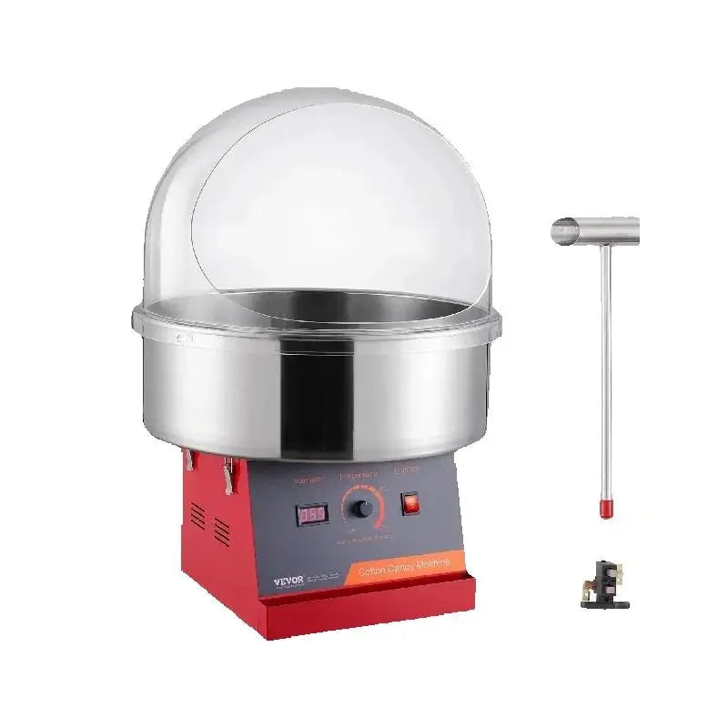 Commercial Electric Cotton Candy Machine 1000W Stainless Steel Bowl & Sugar Scoop