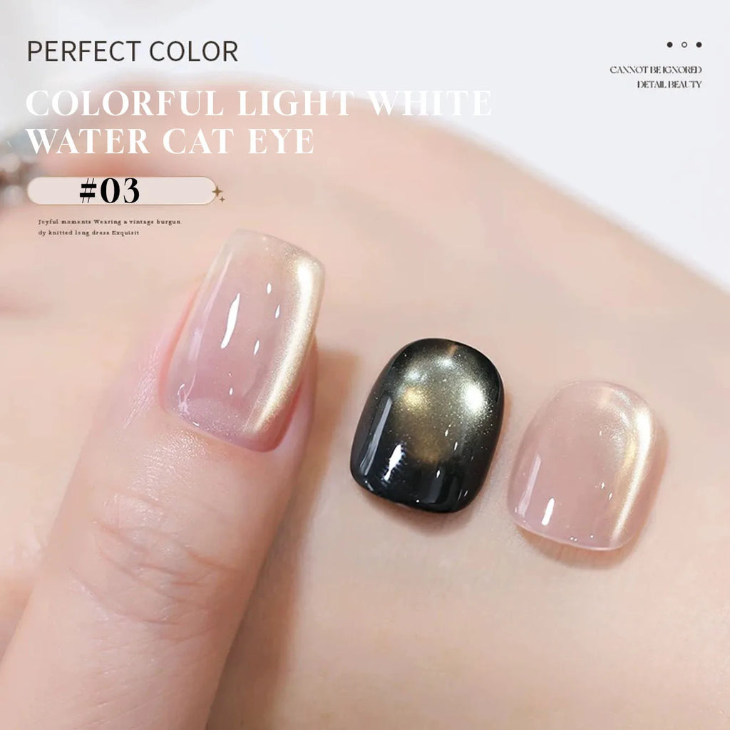Nail Art Gel Polish Set - Galaxy White Strobe Beads for Manicure, 6 Colors