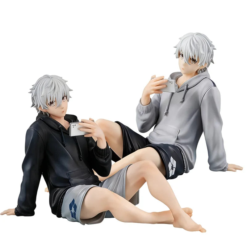Action Figures 9cm Blue Lock Nagi Seishiro Repaint Sitting PVC Collectible Toy