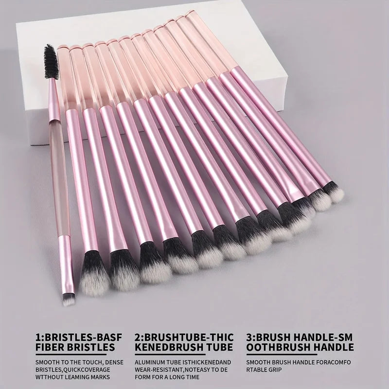Professional Makeup Brush Set 13 Pcs Face & Eye Brushes for Foundation Concealer Eyeshadow