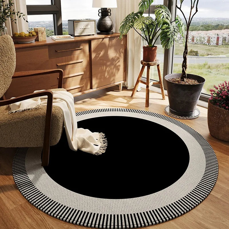 Luxury Round Carpet Bedside Rug for Living Room Bedroom Home Decor