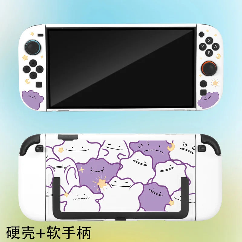 Pokemon Switch 2 Protective Case with Ditto Pikachu Pattern for Nintendo Switch 2 Console