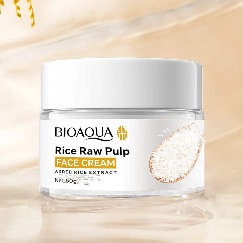 Rice Puree Face Cream Moisturizer Hydrating Whitening Skin Care 50g
