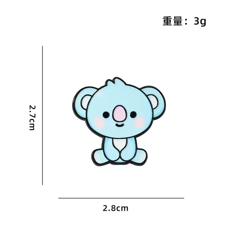 7pcs Cute Anime Figure Enamel Pins Manga Brooches for Lapel Backpack Accessories