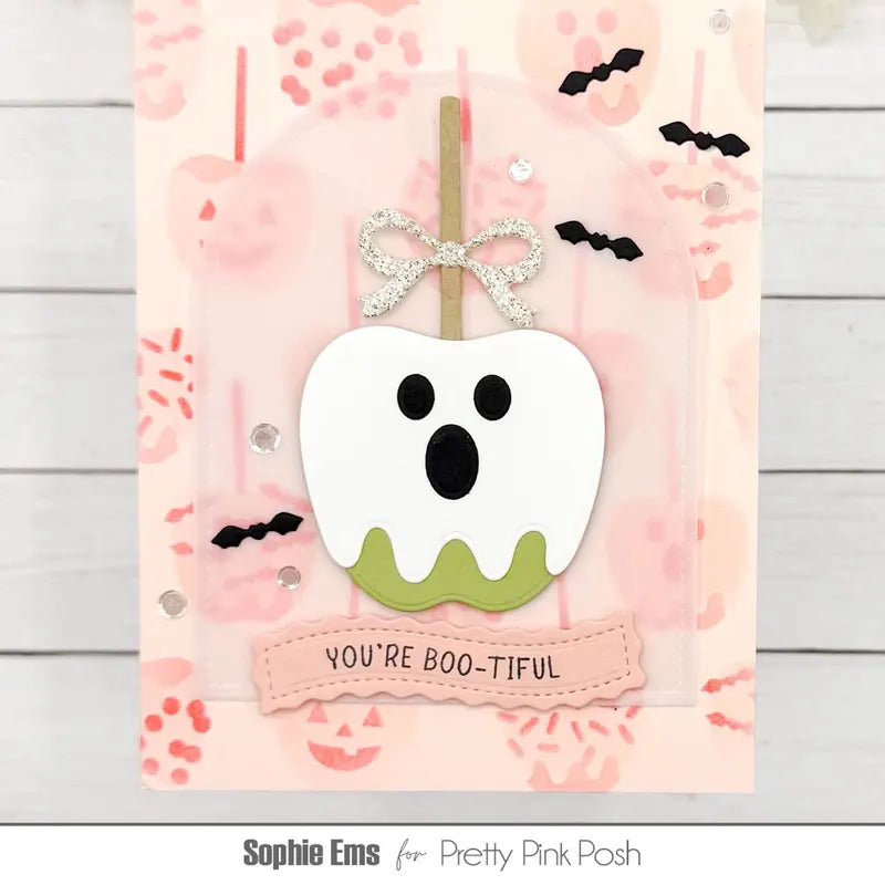 Metal Die Cutting Dies for DIY Crafting Scrapbooking Card Making - Skull & Apple Design