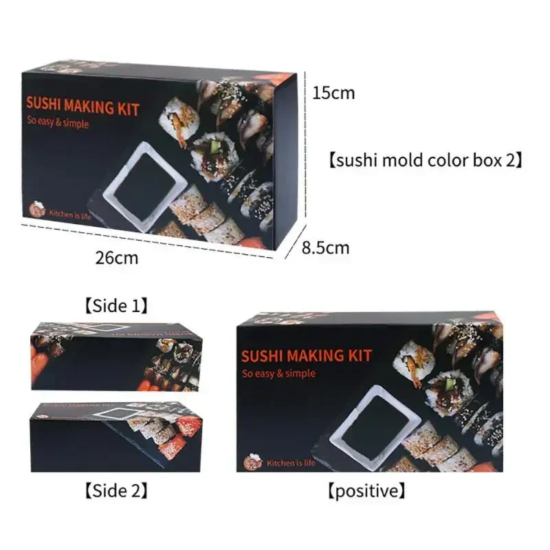 Multifunctional Sushi Making Kit with Shapes and Mold - Food-Grade Plastic DIY Tool