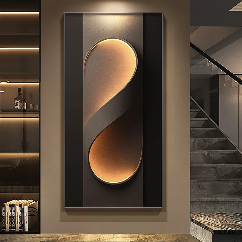 Modern LED Wall Lamp for Living Room & Hotel Decor - Flat Crystal Ceramic Surface