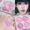 Matte Blush Powder Set with Multiple Colors - Face Makeup for Cheeks & Highlighting