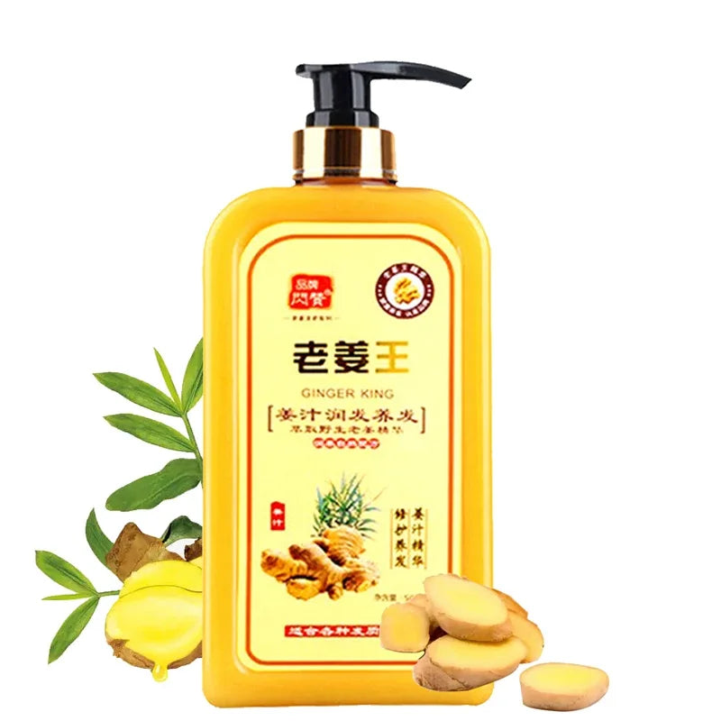 Ginger Hair Loss Shampoo for Damaged Dry Oily Scalp Repair & Growth