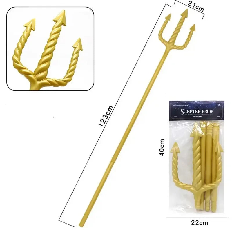 Halloween Party Death Spiral Trident Plastic Weapon with Three Prongs