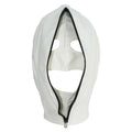 Full Face Leather Mask with Zipper & Lace-Up Adjustable Headgear for Cosplay & Parties