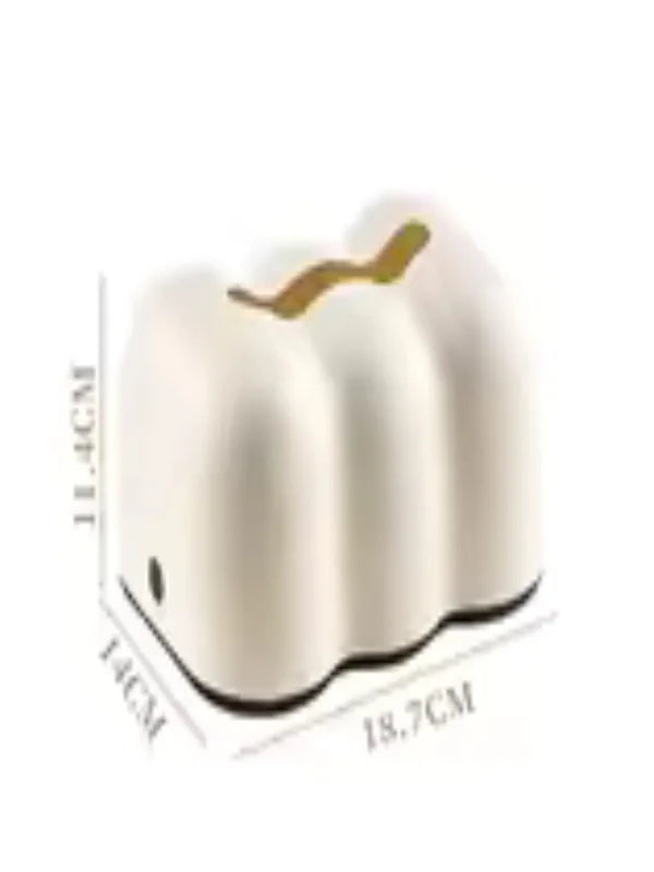 Wall-Mounted Tissue Box Holder with Removable Napkin Dispenser - Cream
