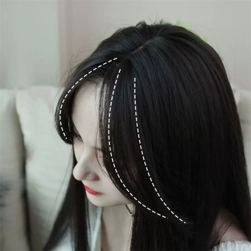Long Straight Synthetic Wig for Women - Breathable & Comfortable Daily Use