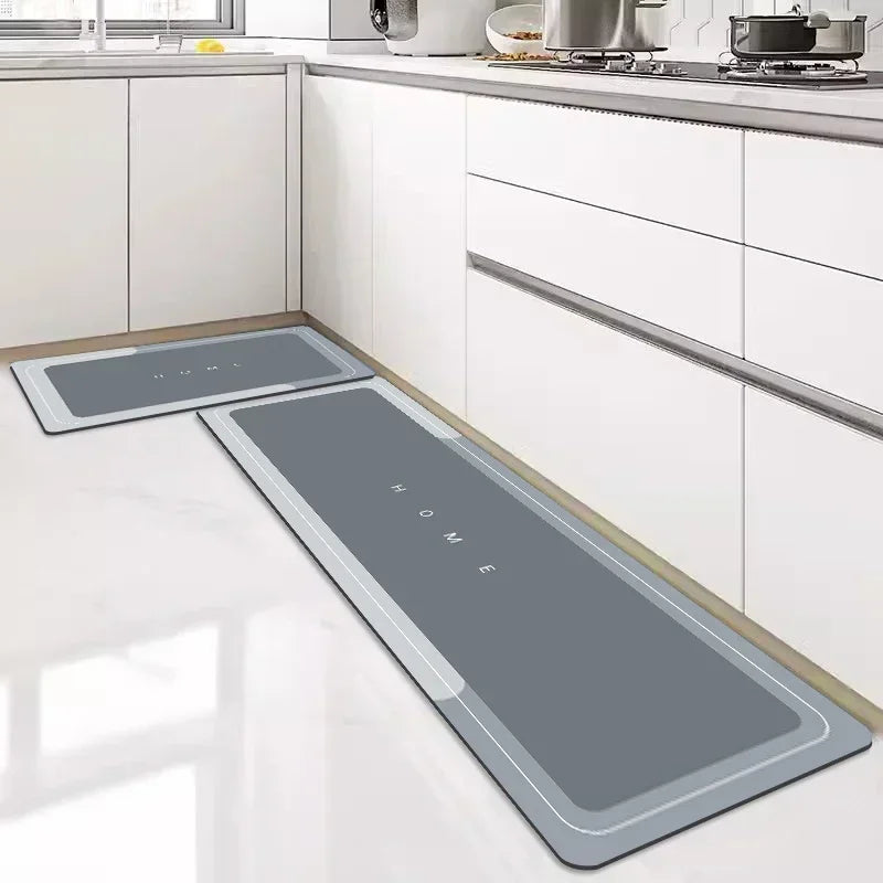 Diatomite Kitchen Rug Non-slip Absorbent Floor Mat for Entrance, Living Room & Bathroom