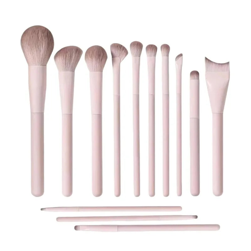 13-Piece Professional Makeup Brush Set with Synthetic Bristles for Women & Beginners