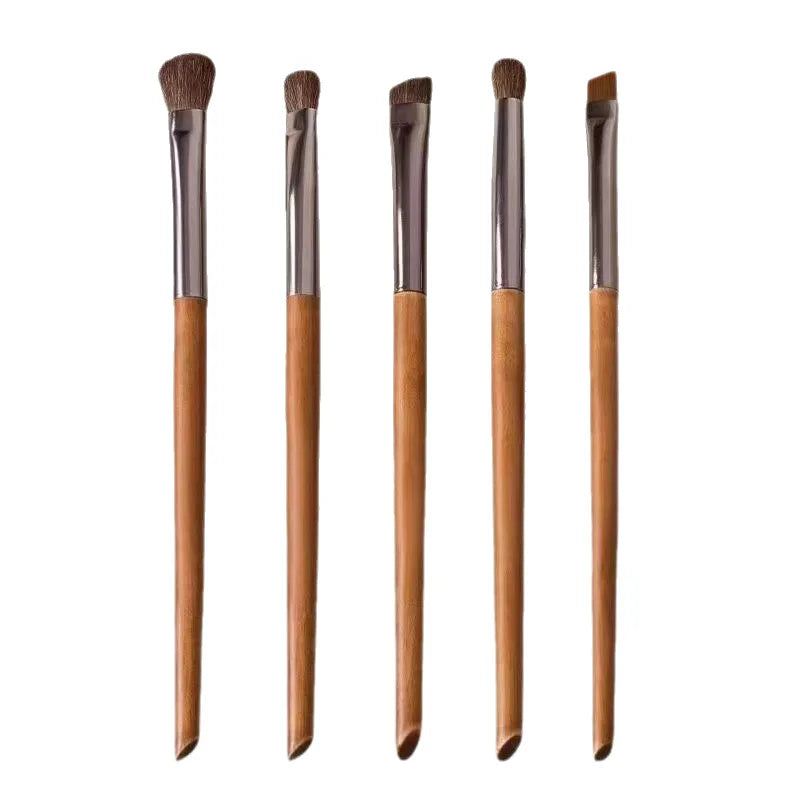 Horse Hair Eyeshadow Makeup Brushes Set with Bag - Blending & Eyebrow Tools