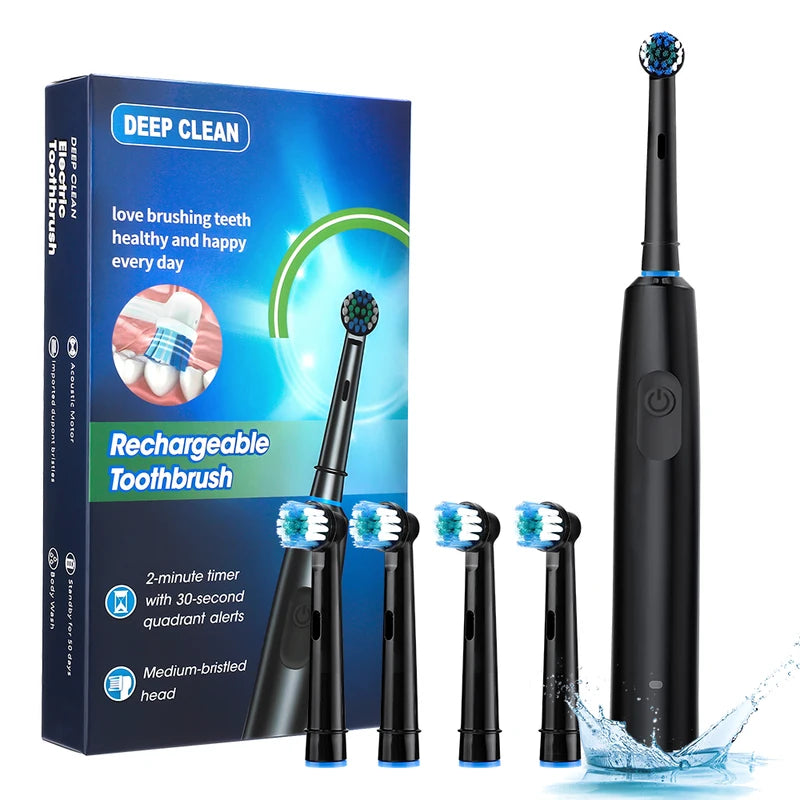 Electric Toothbrush Cordless Rechargeable Waterproof with Multiple Modes for Adults