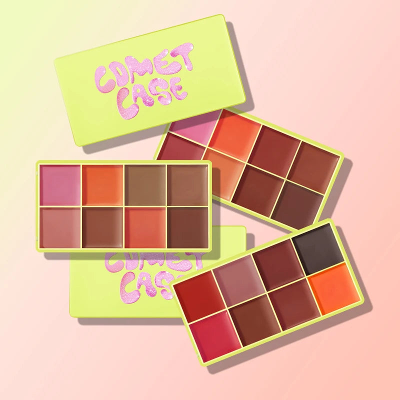 Cream Highlighter Palette for Face & Eyes - Matte & Shimmer Finishes, Long-Lasting Makeup