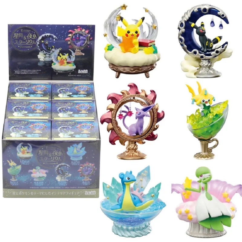 Anime Figures Blind Box Set - Pikachu Eevee Snorlax Toy Collection