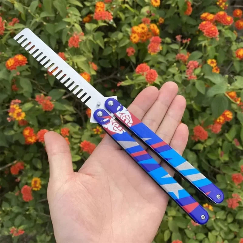 Valorant Yoru's Butterfly Comb Metal Weapon Model - 23cm Gaming Collectible