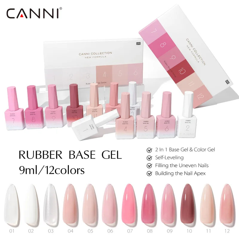 6pcs Gel Nail Polish Kit HEMA-Free UV Construction Nail Art Set - Assorted Colors