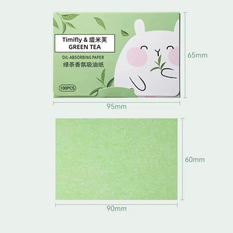 Facial Oil Absorbing Paper Sheets 100pcs Face Oil Control Blotting Sheets Skin Care