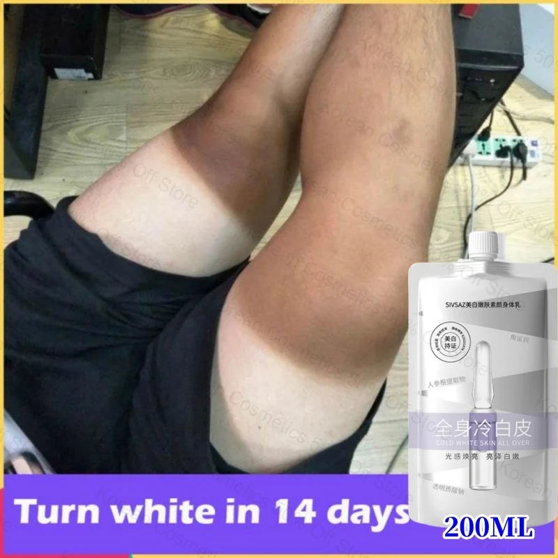 Body Whitening Cream for Dark Skin - Melanin Removal & Brightening Lotion