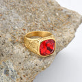 Men's Stylish Multi-Color Gem Silver Ring - Gift-Ready Jewelry
