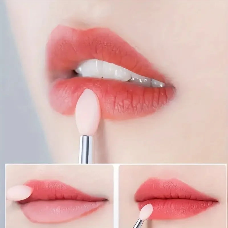 Portable Silicone Lip Brush Set with Cover - Soft Multifunctional Lip Makeup Applicators