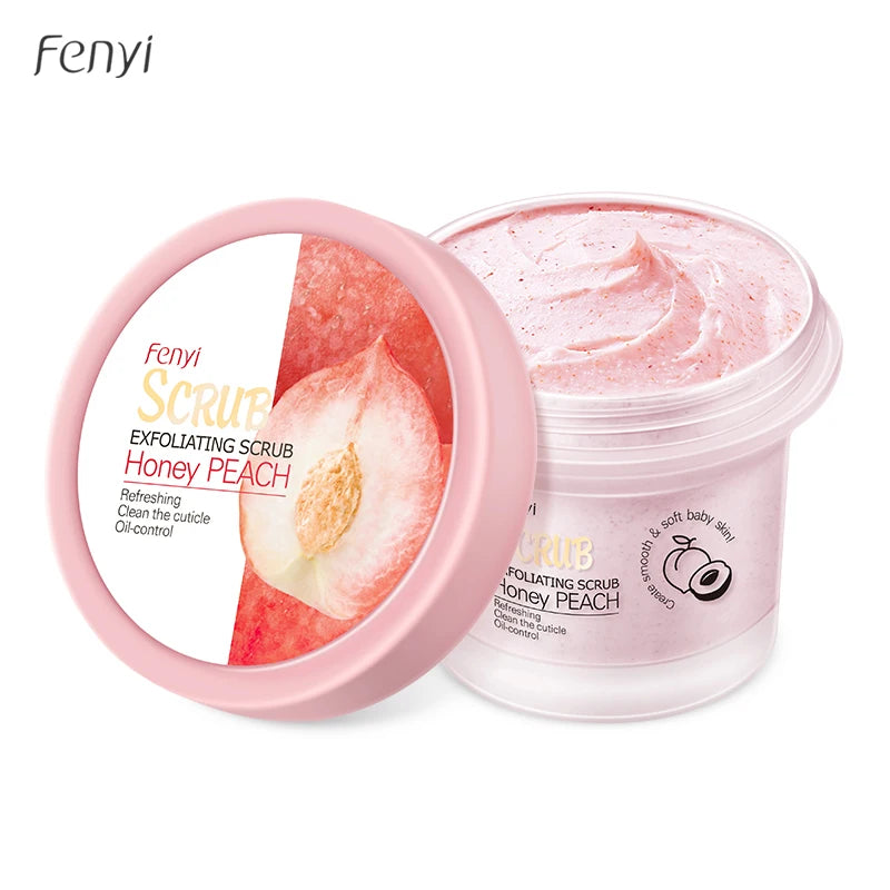 Honey Peach Body Scrub Exfoliating Deep Clean Moisturizing for Face & Body