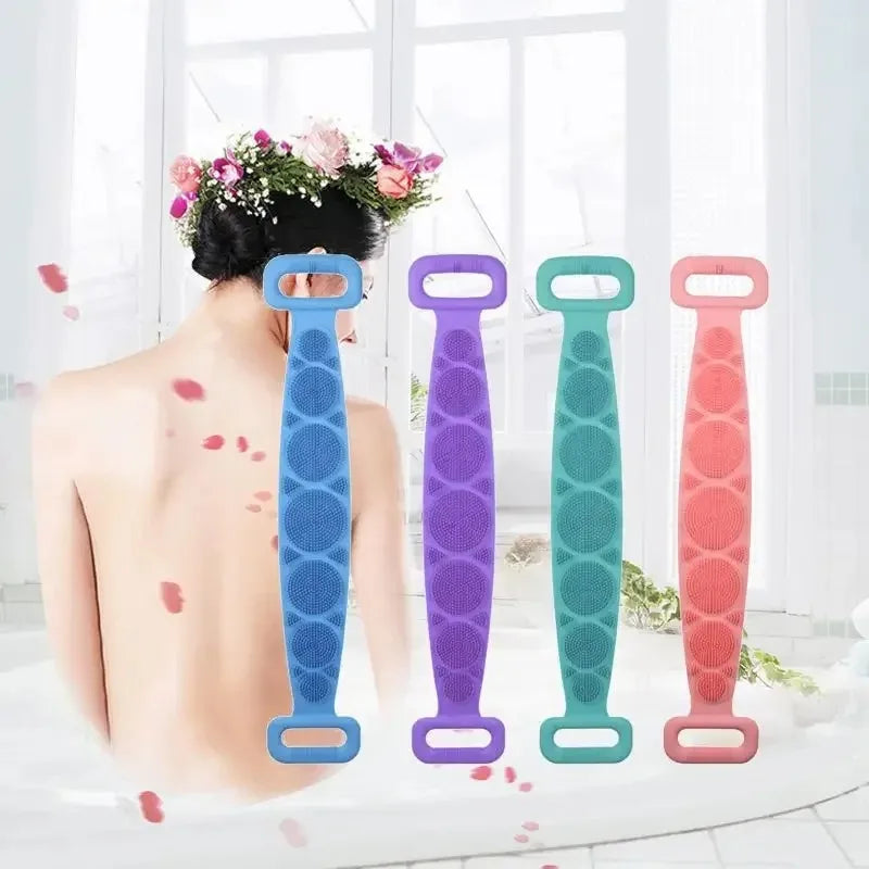 Silicone Body Shower Brush - Massage & Exfoliating Back Rubbing Tool