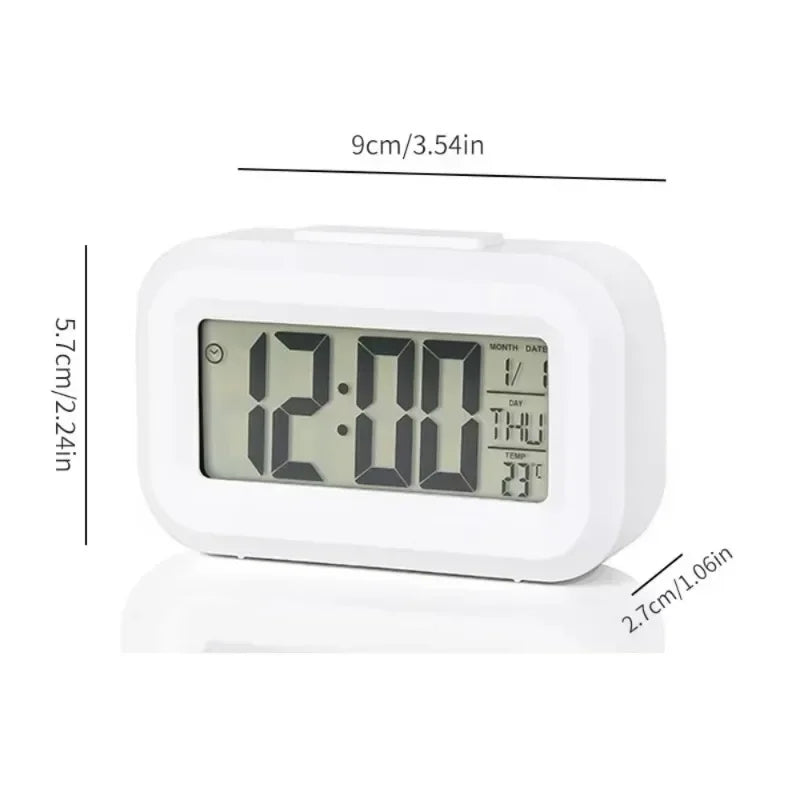 Digital Desk Alarm Clock with Night Light & Calendar - Multi-Color Variants