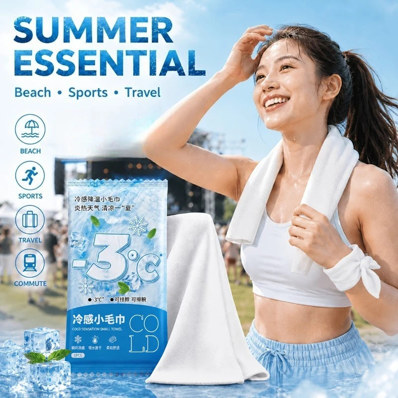 Portable Cooling Towels 10/20 Pack 200x600mm Cold Wipes for Sports Beach Gym Hiking Camping