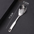 Stainless Steel Kitchen Spoon With Holes for Sauces & Caviar Straining – Durable Cooking Utensil