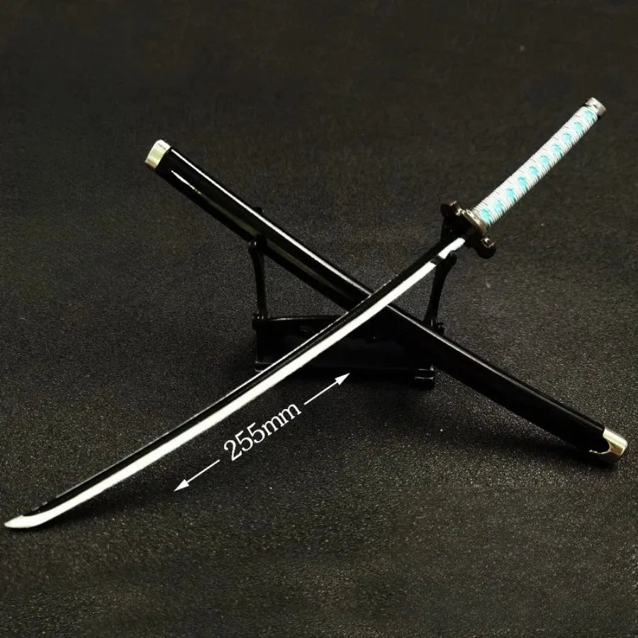 10-Inch Metal Samurai Sword Figure - Collectible Japanese Katana Decor