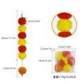Marigold Flower Halloween Garland Artificial Floral Decoration for Festivals