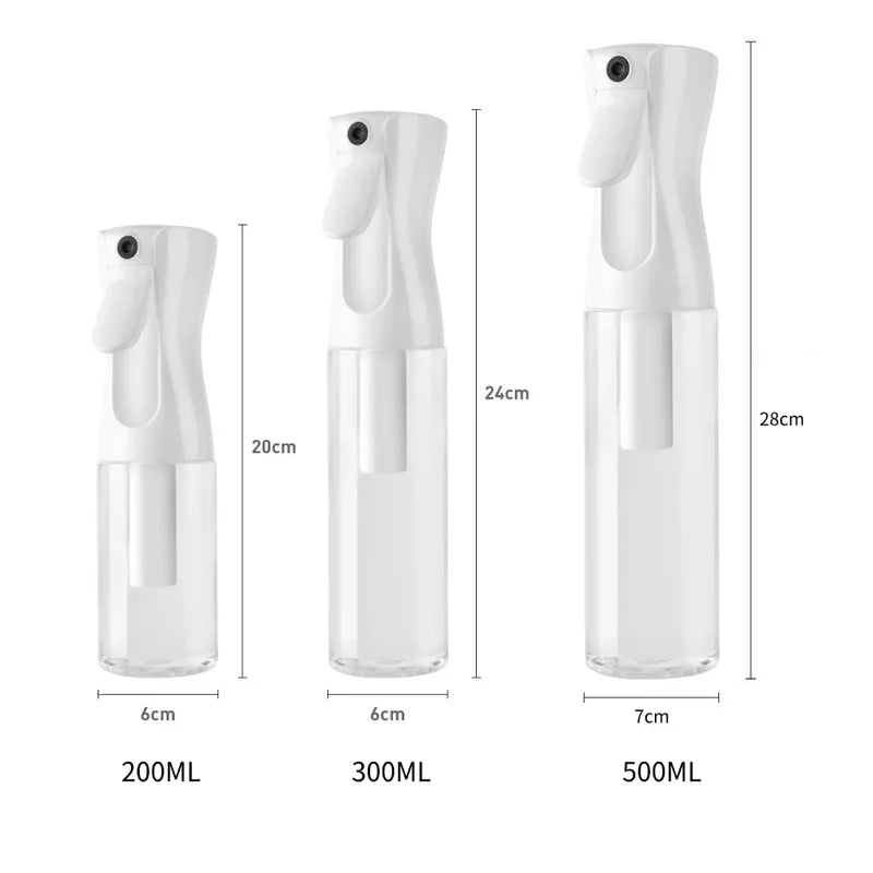 High Pressure Mist Spray Bottle - Refillable Plastic Hair and Garden Disinfectant 200/300/500ML