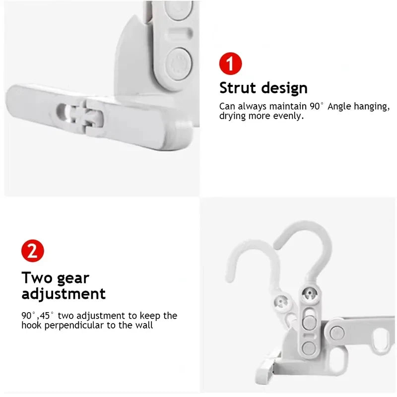 Portable Foldable 5-Hole Clothes Hanger Outdoor Travel Drying Rack for Camping and Hotel