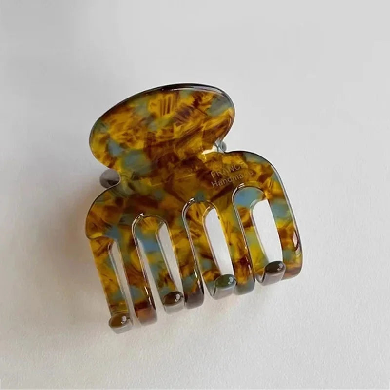 Retro Acetate Ponytail Clip Hair Accessory for Girls - Multi, Coffee, Brown