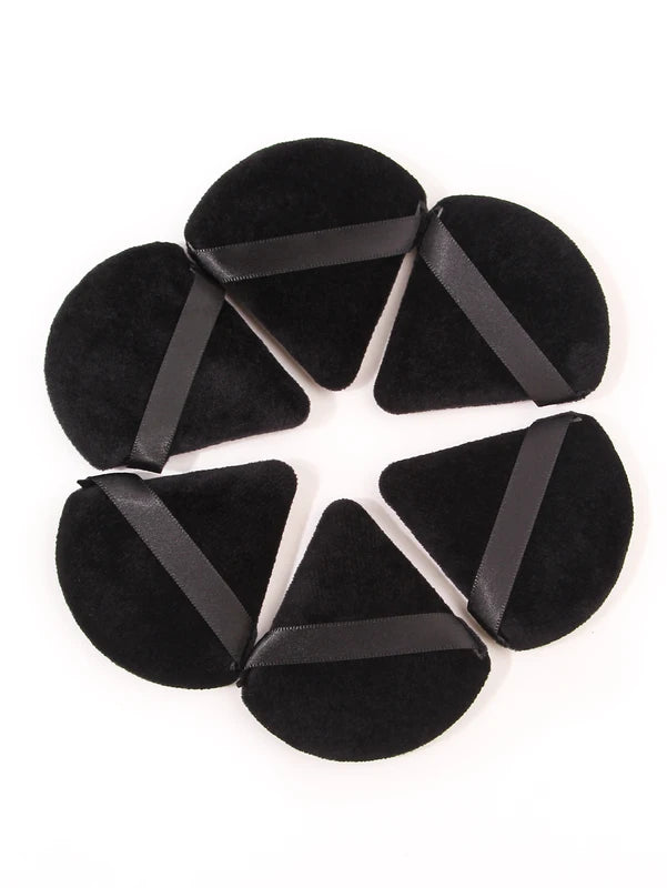 Triangle Powder Puff Set for Loose & Liquid Foundation Makeup - Soft Plush