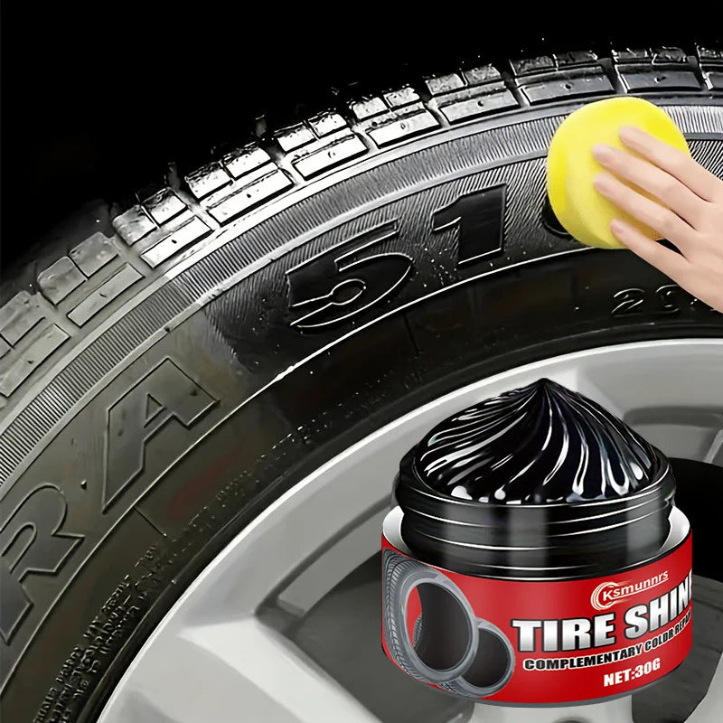 Long-Lasting Black Tire Wax for Motorcycle and Bicycle Plastic Parts Gloss & Scratch Coverage
