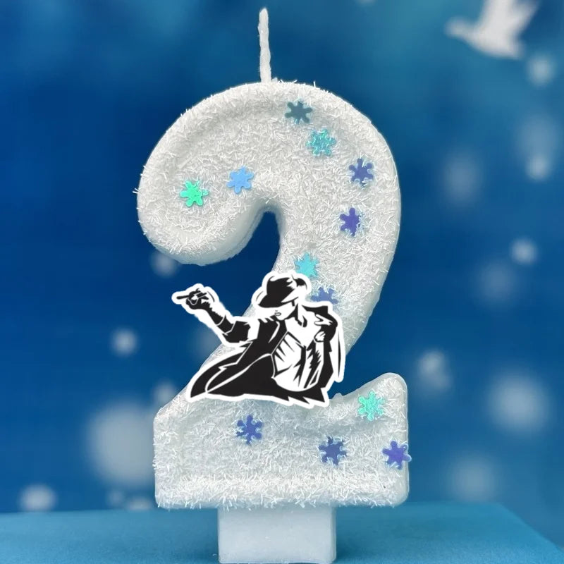 Dance Theme Digital Candle Numbers 0-9 Kids Birthday Cake Decoration Supplies