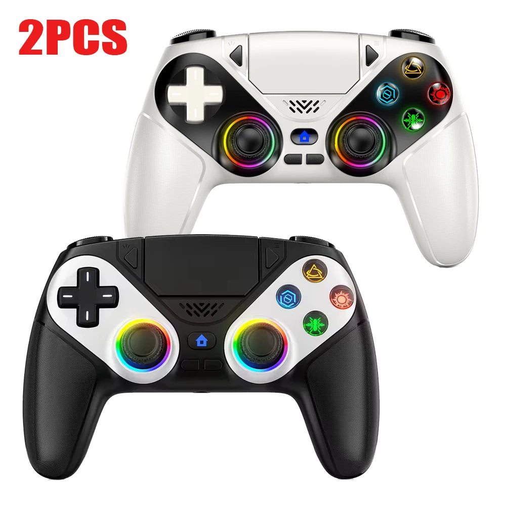 Wireless PS5 Controller with RGB Lighting, Turbo, Vibration & Custom Back Buttons