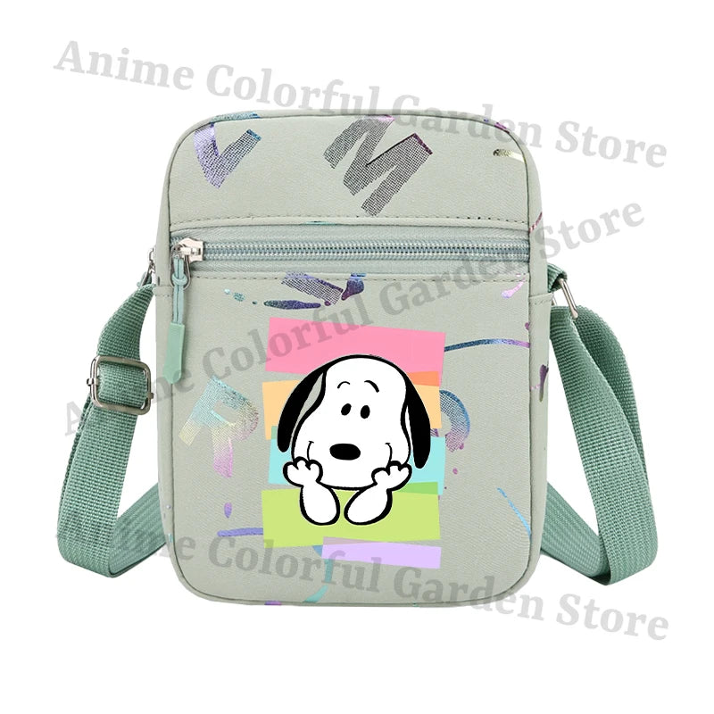 Anime Cartoon Shoulder Bag for Men Women Portable Zipper Crossbody Storage Pouch