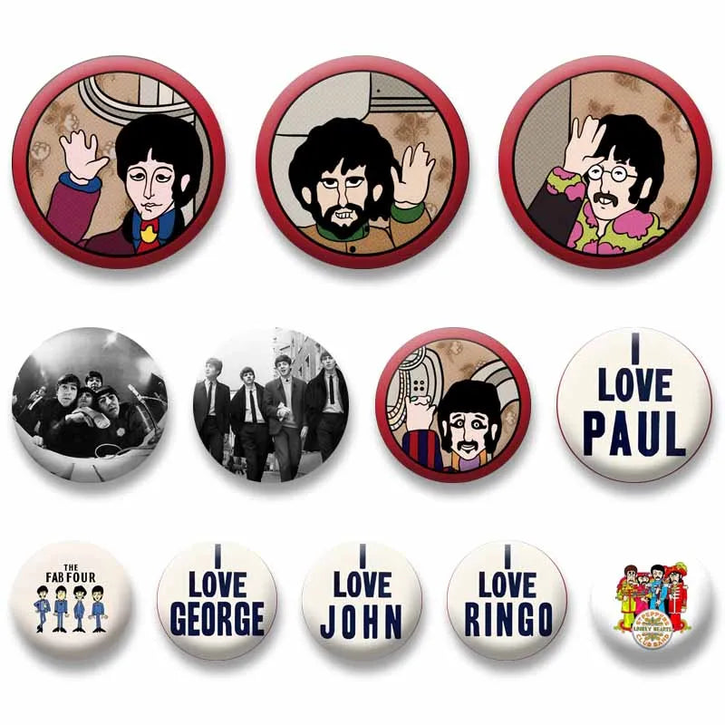 Music-Themed Coin Brooch Pins for Clothing & Accessories - Pack of Multiple Sizes