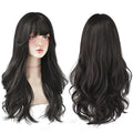 Long Wavy Curly Wigs for Women - Natural Highlights, Heat Resistant Synthetic Hair